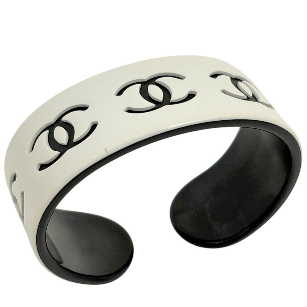 CHANEL White Logo Bracelet